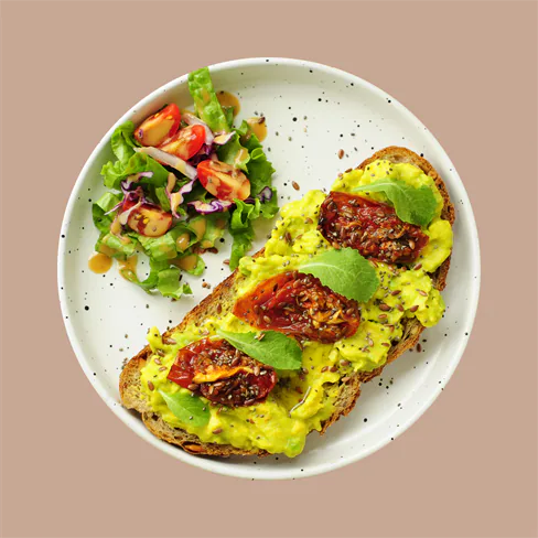 New Avocado Toast With sun-dried Tomatoes
