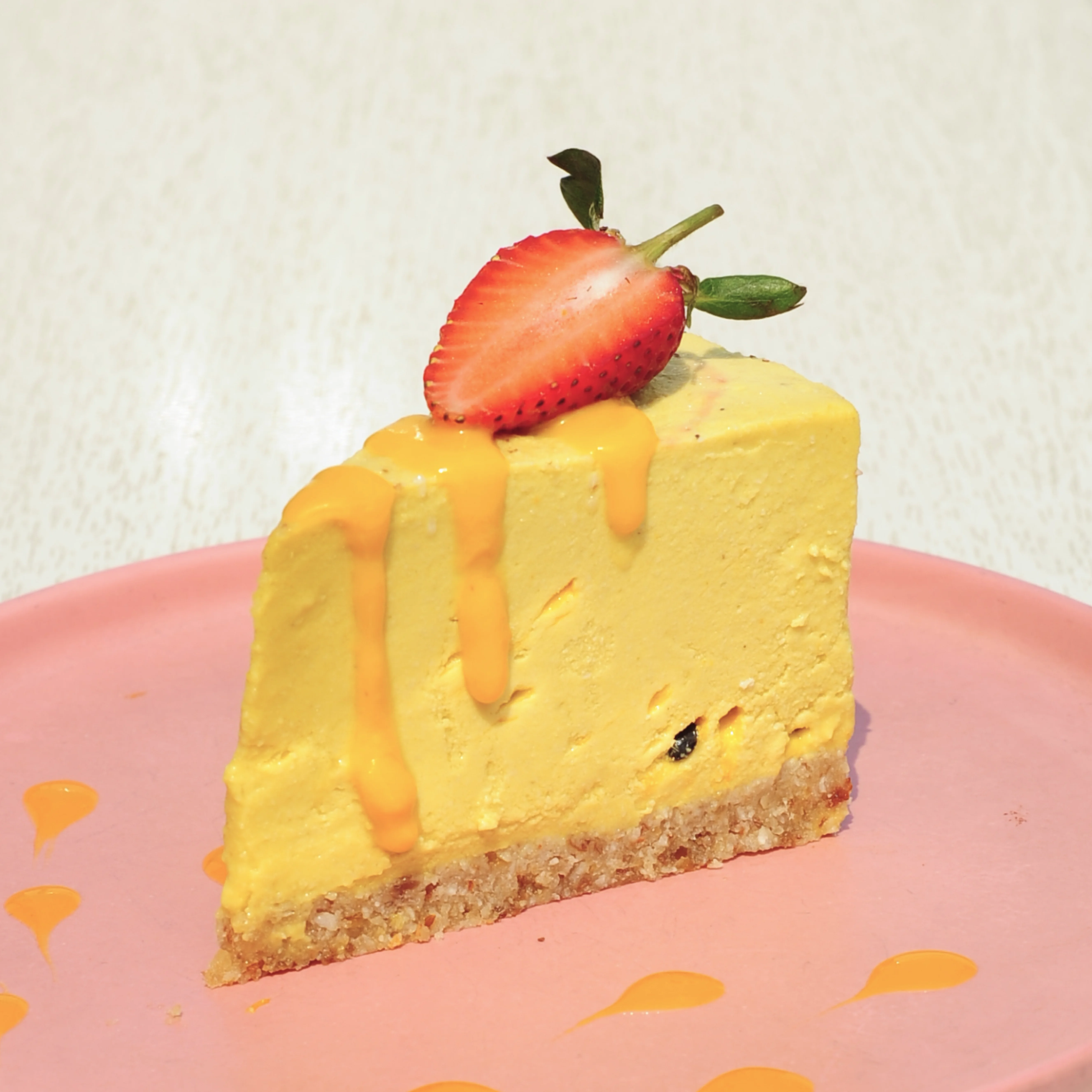 Passion Fruit Cheese Cake (Raw, gluten-free)