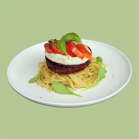 Pasta And Vegan Cutlet